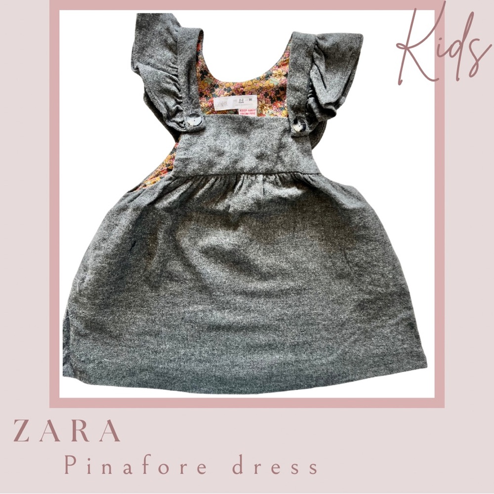 ZARA Gray Pinafore Dress for Kids